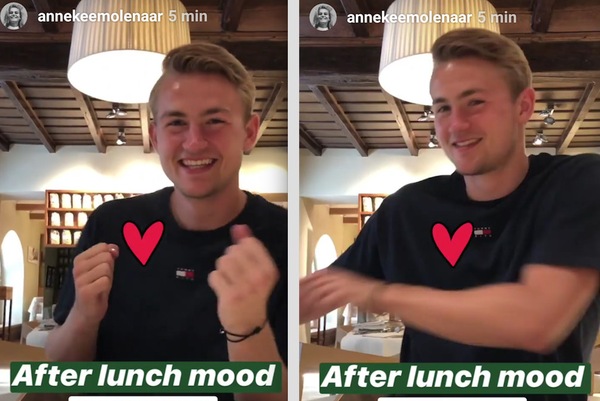 Juve, guarda de Ligt: in forma, balla a tavola