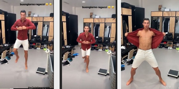 Spogliatoi Juve: il buongiorno di Cristiano Ronaldo