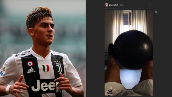 Juve, Dybala si allena a casa da solo