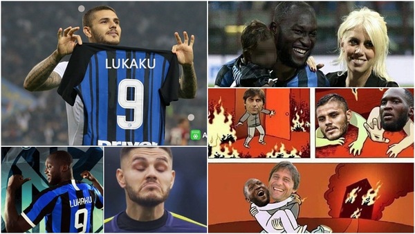 Lukaku "ruba" il 9 a Icardi: i social si scatenano