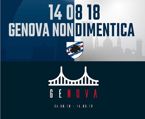 Ponte Morandi, un anno dopo: Genoa e Samp ricordano la tragedia