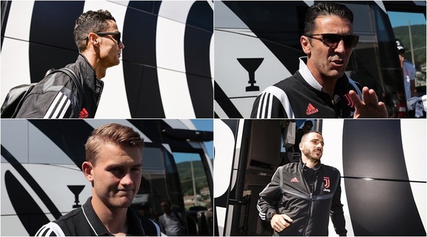 La Juve arriva a Villar Perosa: tifosi in delirio