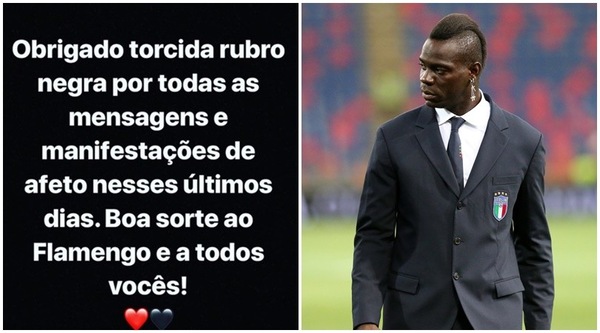Balotelli: "Flamengo, grazie per l'affetto!"