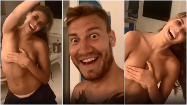 Bendtner pubblica un video hot sui social, poi lo cancella