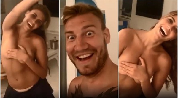 Bendtner pubblica un video hot sui social, poi lo cancella