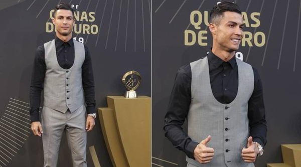 Cristiano Ronaldo, premiato a Lisbona con un super look!