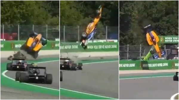 Peroni, che incidente a Monza: la macchina vola, lui è illeso