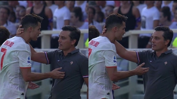 Fiorentina-Juve, Ronaldo abbraccia Montella: la fotosequenza