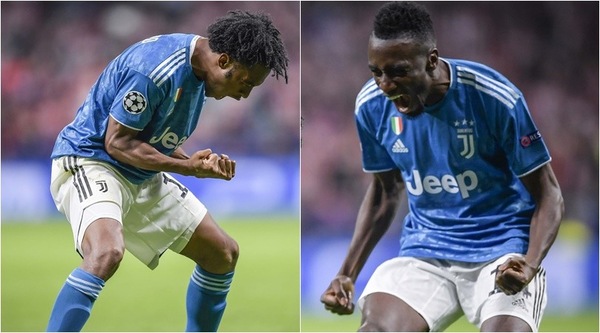Juve: Cuadrado e Matuidi felici per il gol, meno per il 2-2 con l'Atletico
