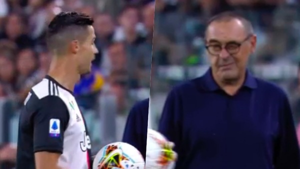 Sarri, grande intesa con Ronaldo: il tecnico gli fa l’occhiolino