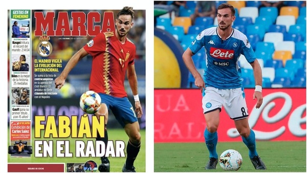 Marca: "Real Madrid su Fabian Ruiz"