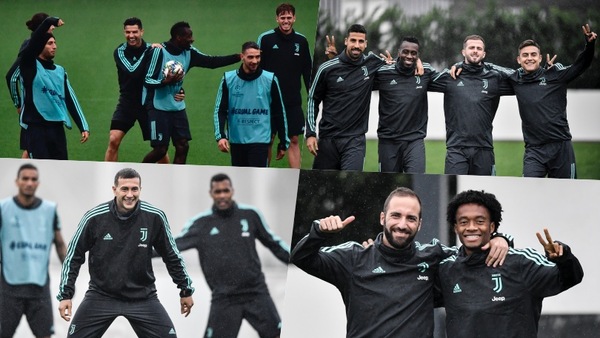 Juve, da Cristiano Ronaldo a Higuain: sorrisi e concentrazione alla Continassa