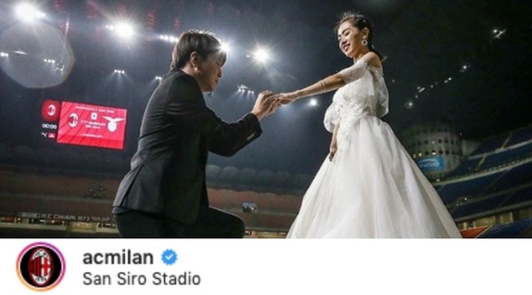 Milan, tifosi non gradiscono foto del matrimonio a San Siro