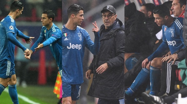 Ronaldo sostituito nella ripresa. Sarri inserisce Dybala al suo posto