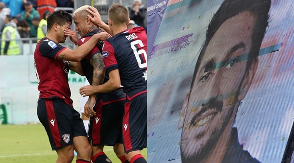 Cagliari-Fiorentina, Simeone segna e piange: commovente dedica ad Astori