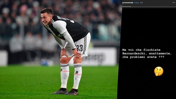 Juve, Nedved jr: "Voi che fischiate Bernardeschi, che problemi avete?"