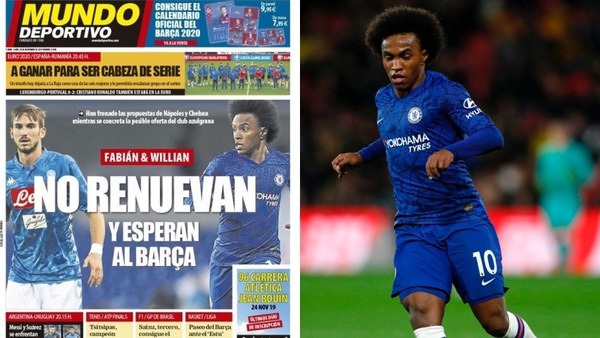 Mundo Deportivo: "Juve attenta, il Barcellona piomba su Willian"