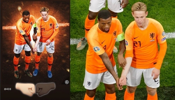 Olanda-Estonia, Wijnaldum e De Jong esultano contro il razzismo