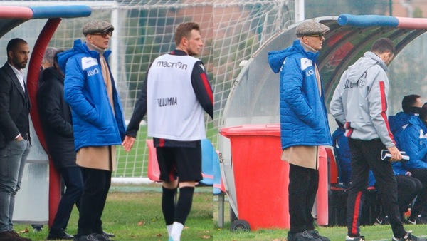 Bologna, Mihajlovic segue l'allenamento della squadra