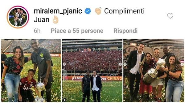 Flamengo, Juan festeggia con Diego e Julio Cesar: Pjanic si congratula