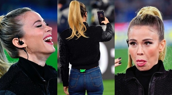 Diletta Leotta, selfie e linguaccia: che look all’Olimpico!