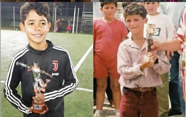 Cristiano jr come papà: alza trofei con la maglia della Juve