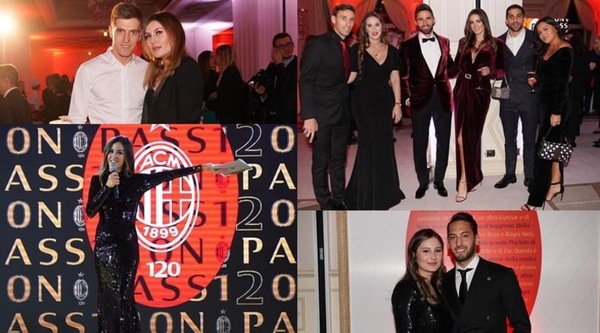 Milan, 120 anni di storia: anche le wags fanno festa