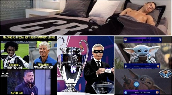 Champions, da Juve-Lione a Napoli-Barcellona: le esilaranti reazioni dei social