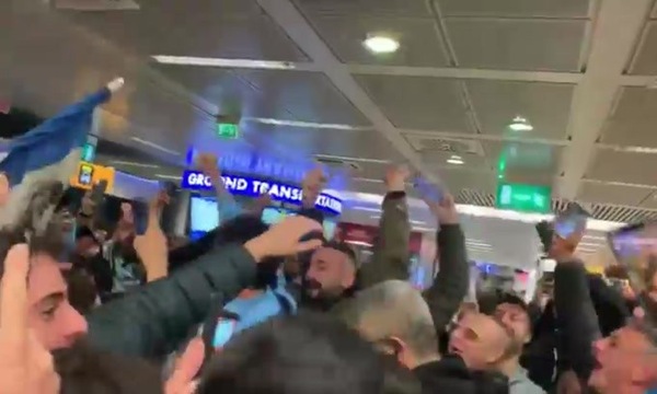 La Lazio arriva a Fiumicino