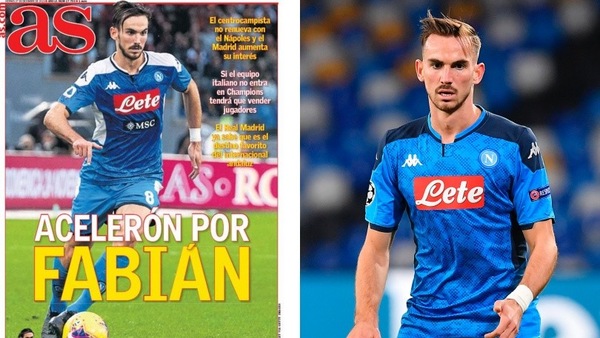 AS: "Napoli, Fabian Ruiz sempre più vicino al Real Madrid"