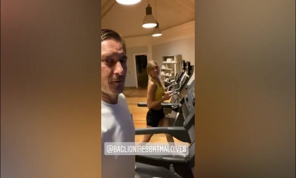 Totti, super corsa in palestra