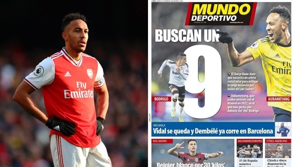 Mundo Deportivo: "Aubameyang nel mirino del Barcellona per sostituire Suarez"