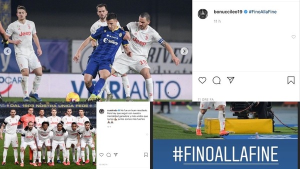 Bonucci e Higuain dopo Verona-Juve: "Fino alla fine"