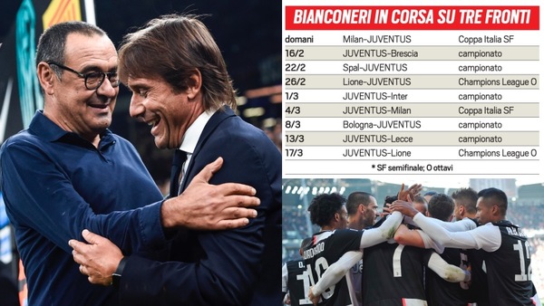 Con il Milan via al ciclo decisivo per la Juve e per Sarri