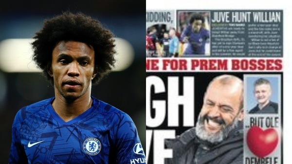Mirror: "Willian, la Juve spinge. Può arrivare a parametro zero"