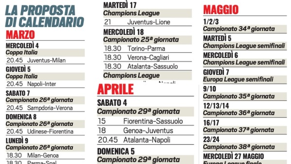Juve-Inter lunedì 9 marzo a porte aperte: ecco tutte le possibili date e gli orari del calendario