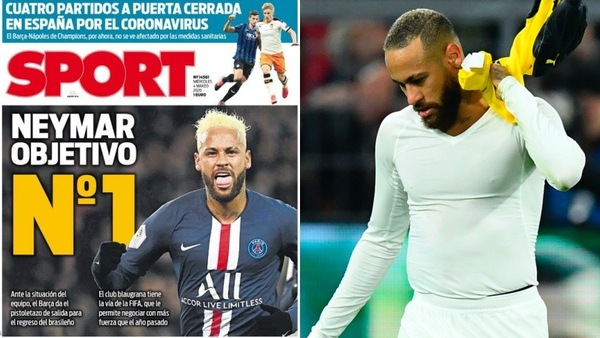 Sport: "Neymar è l'obiettivo numero uno del Barcellona"