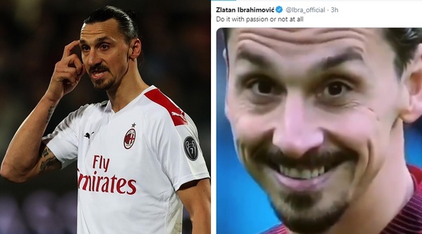 Ibrahimovic sui social: "Fallo con passione o non farlo affatto"