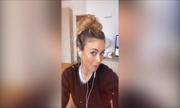 Diletta Leotta e gli allenamenti casalinghi
