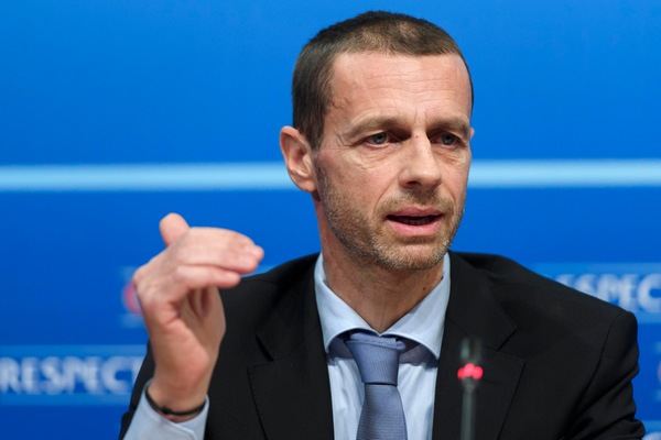 L'idea di Ceferin per le coppe: "Si può riprendere anche a settembre"