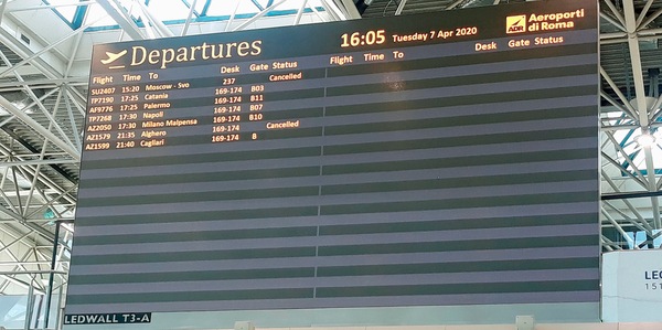 Coronavirus, a Fiumicino ogni giorno atterrano 200 persone