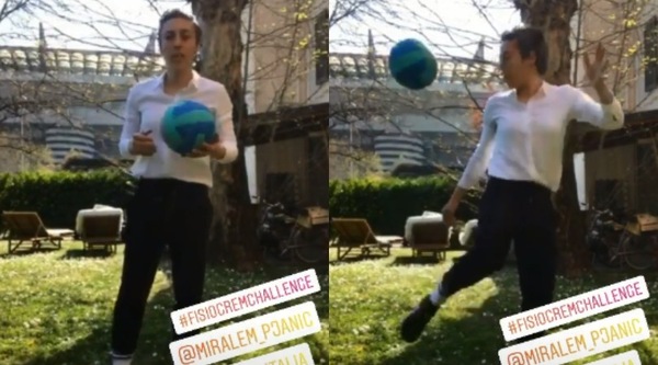 La Schiavone accetta la sfida calcistica di Pjanic: è Inter-Juve sui social