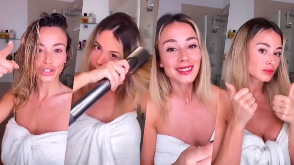 Diletta Leotta incanta sui social: ecco la sua beauty routine in accappatoio prima di andare al lavoro