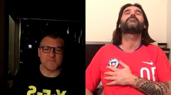 Adani si scatena sull'inno del Cile. Vieri senza parole!