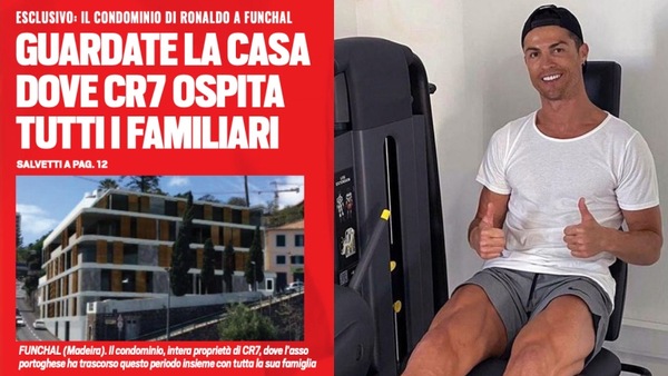 Cristiano Ronaldo, la quarantena si fa in compagnia