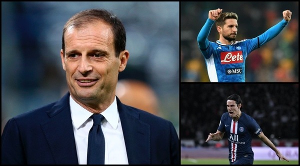 Espn: "Allegri, c'è il Newcastle. Cavani e Mertens gli obiettivi"