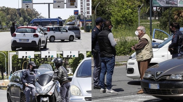 Coronavirus, a Roma la polizia blocca la Pontina ed effettua controlli a tappeto
