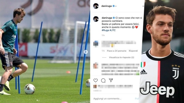 Juve, Rugani torna a sorridere: "Basta un pallone per essere felici"