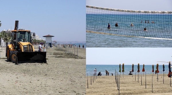 Cipro, i lavori nelle spiagge non fermano i bagnanti