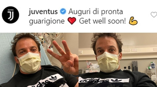 Del Piero in ospedale. La Juve: "Guarisci presto!"